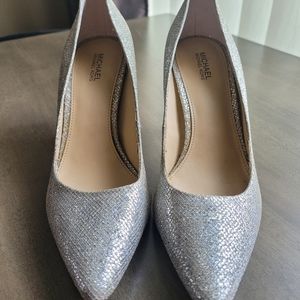 MK bridal glitter pump shoes